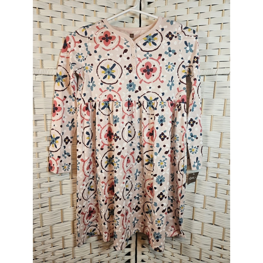 Tea Collection Girls Pink Floral Sz 12 Dress Bloomcore